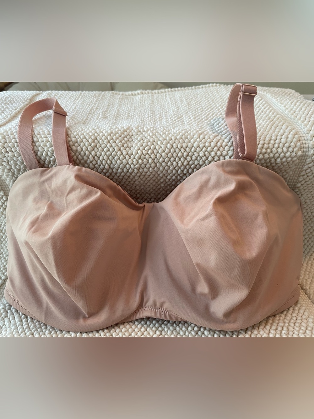 Delimira Blush Beige Unlined Strapless Bra 36E